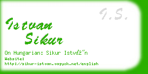 istvan sikur business card